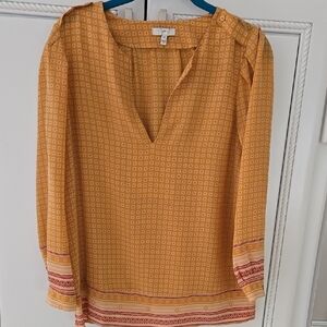 Yellow Patterned Women's Top